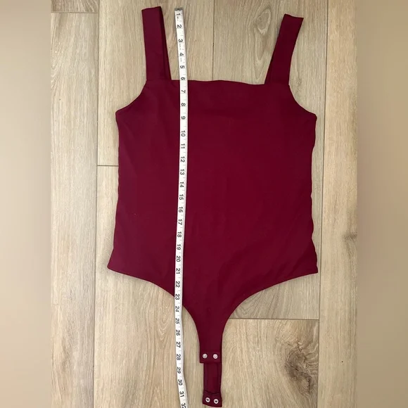 REORIA Butsmooth Square Neck Double Lined Bodysuit EUC - Picture 5 of 6